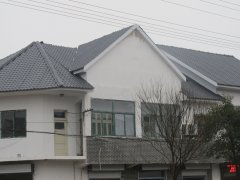 安徽滁州街道風貌改造秸稈纖維聚酯瓦工程案例